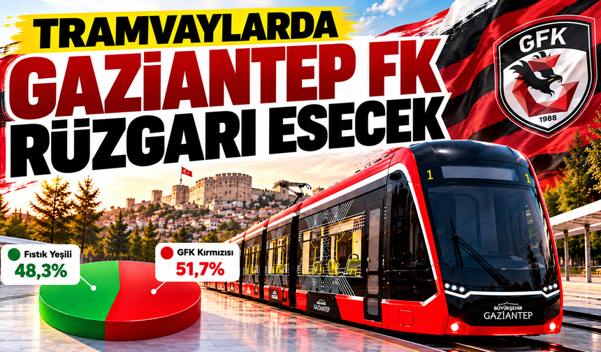 Tramvaylarda Gaziantep FK rüzgarı esecek