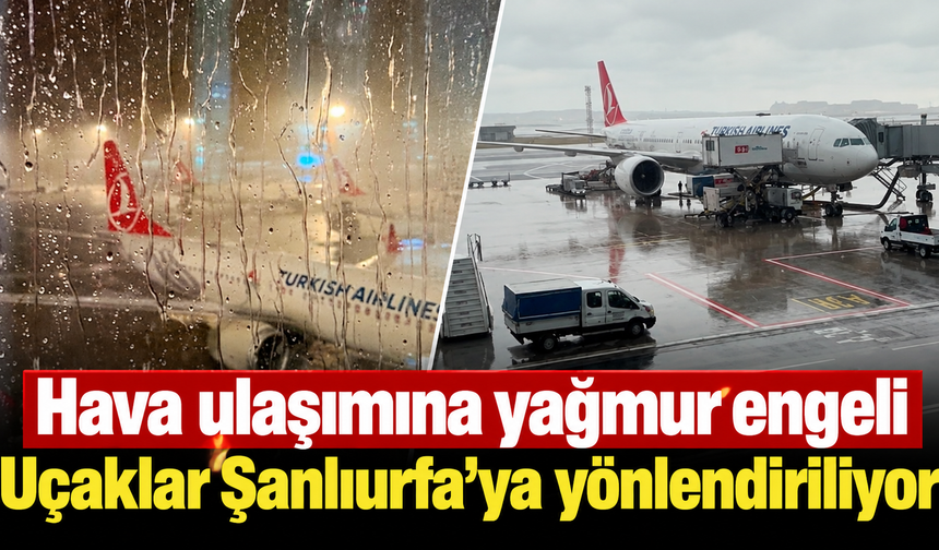 Hava ulaşımına yağmur engeli